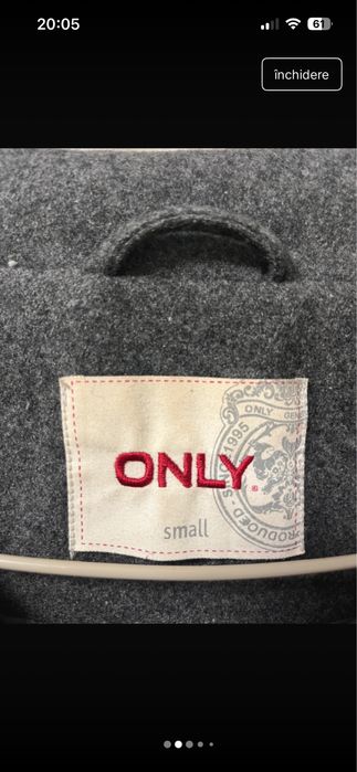 Palton din lana naturala only