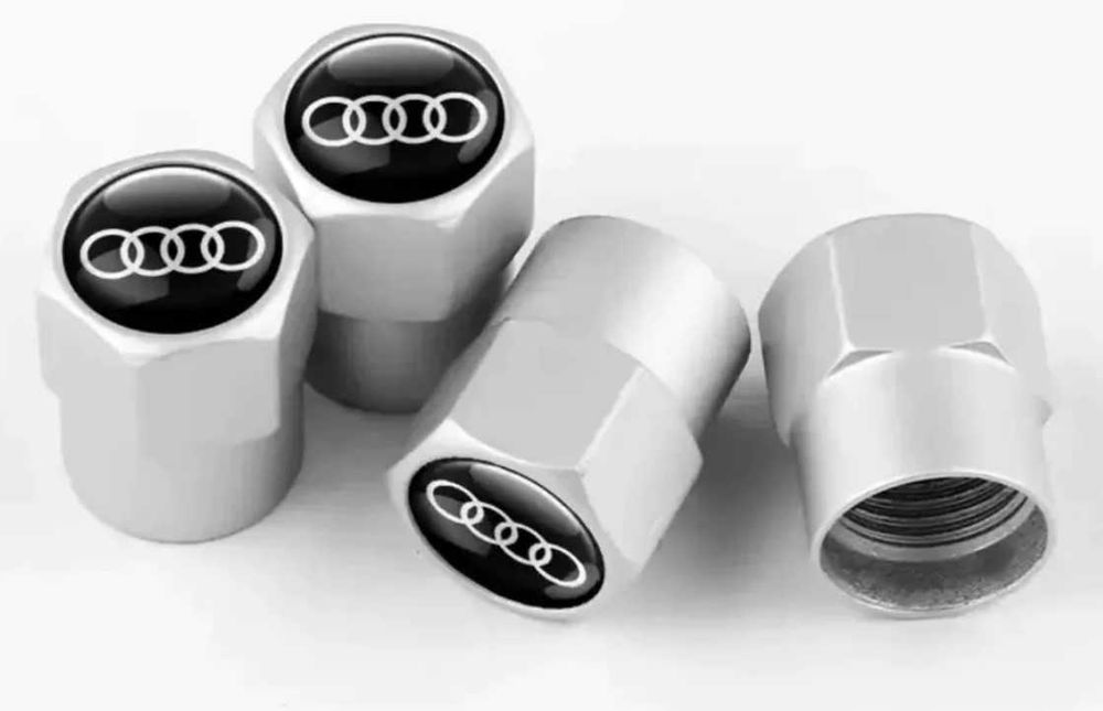 Set 4 capacele negru valva / ventil roata Audi