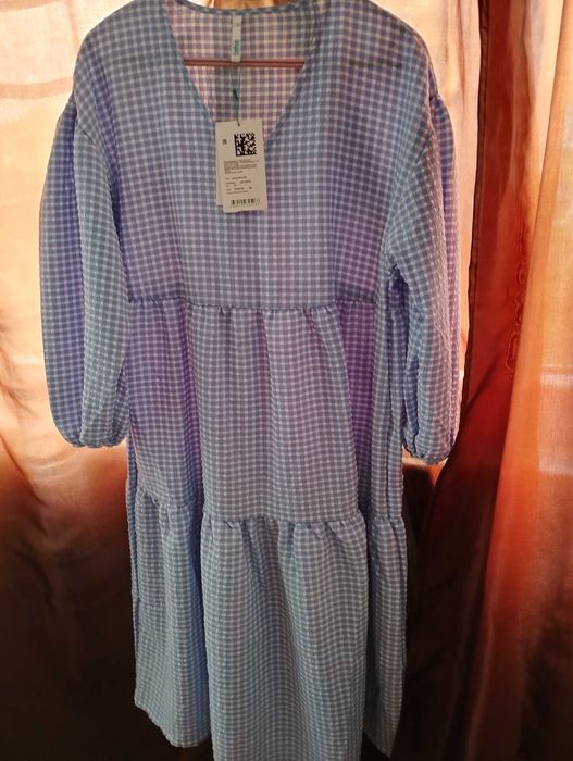 Дамска рокля светло синьо