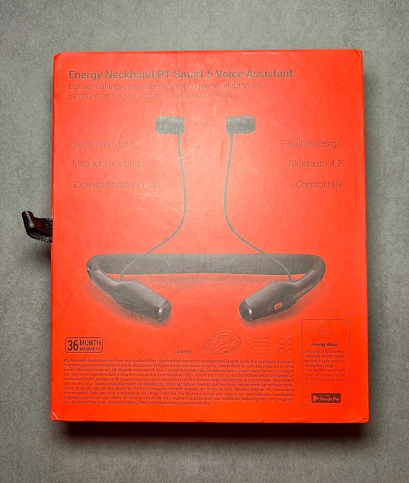 Căști Energy Neckband BT Smart 5 - Bluetooth - In-Ear - Negru