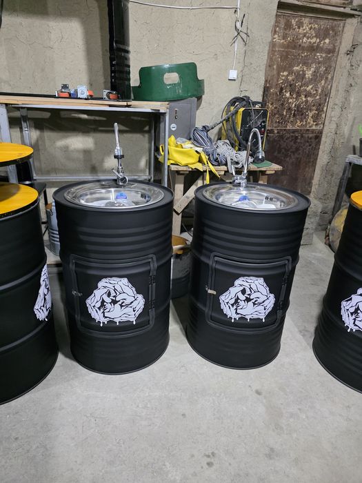 Мебель из бочек , стол стул, бар,фудтрак учун мебель ,лого дизайн ,