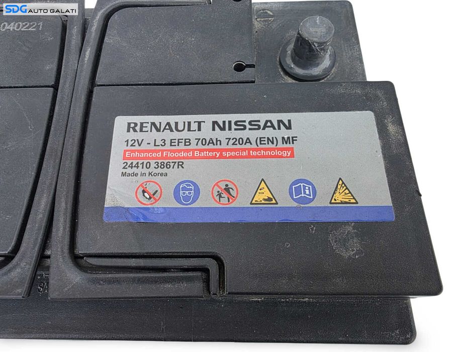 Baterie Acumulator Auto EFB 70AH 720A Renault Nissan 244103867R [D1094]