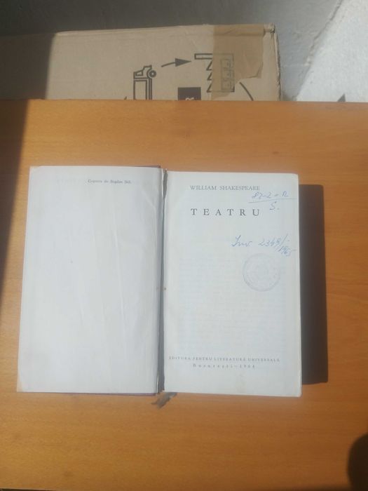 Vand cartea Teatru William Shakespeare editia de lux 1964