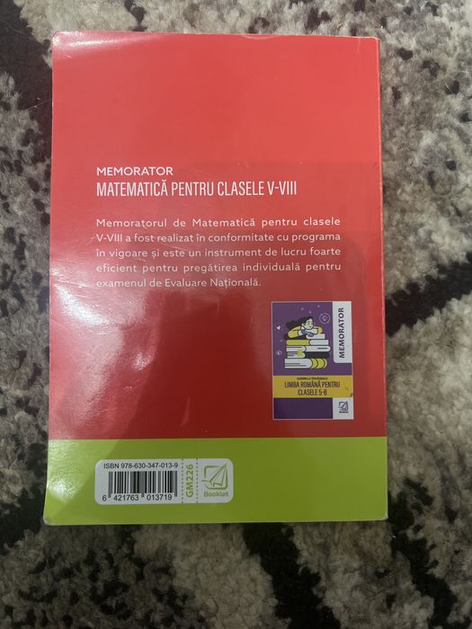 Carte matematica cu teorii