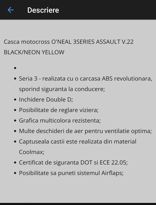 Cască full face o'neal Enduro, Downhill nouă, + ochelari