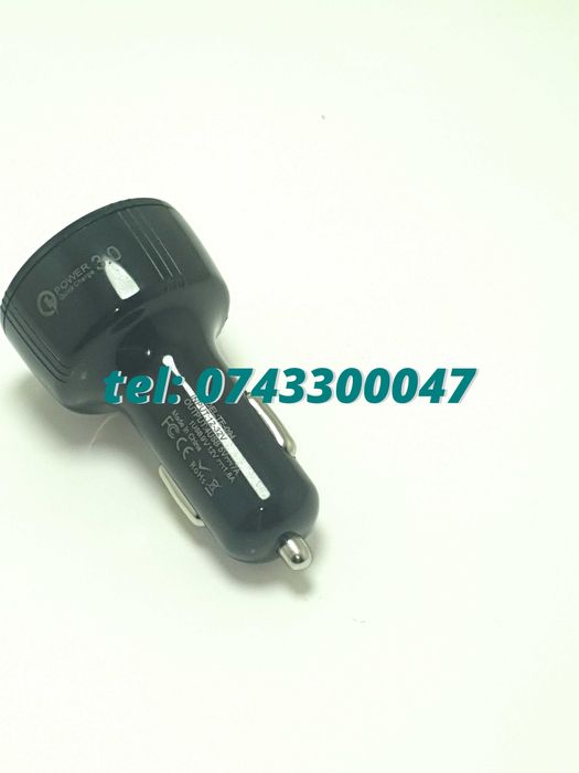 Incarcator Masina Auto 4 Porturi Bricheta Usb Qc Incarcare Rapida