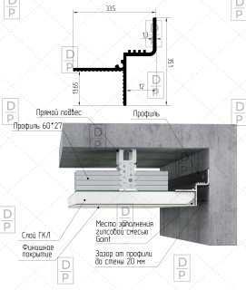 Теневой профиль, алюминиевый профиль теневого эффекта для интерера