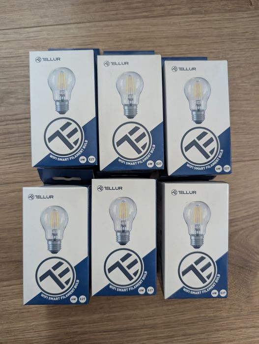 6x Becuri Tellur Smart 6W E27 Tuya Smart Life