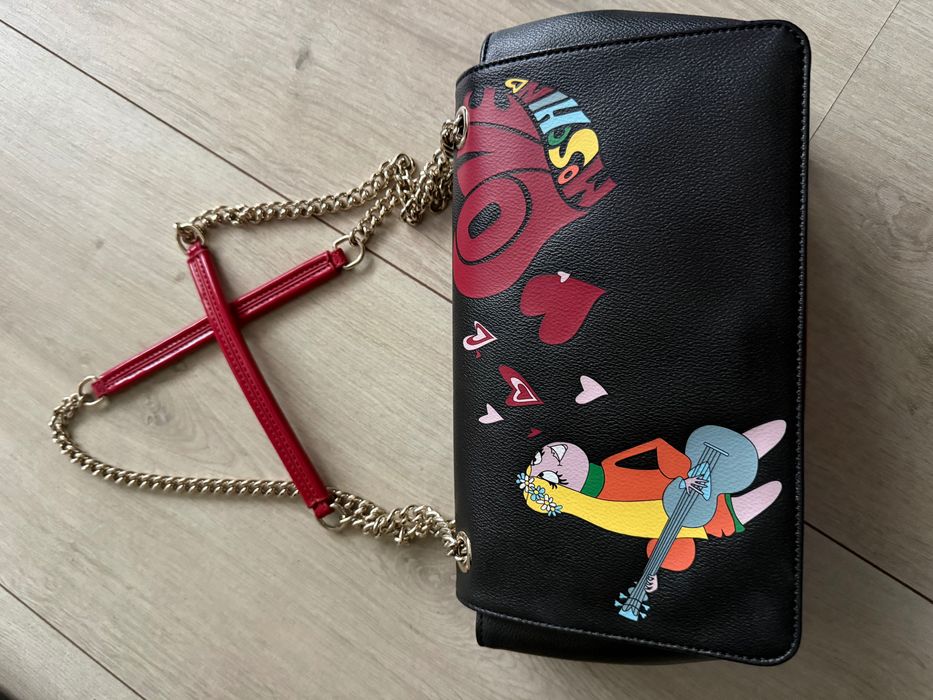 чанта Moschino естествена кожа