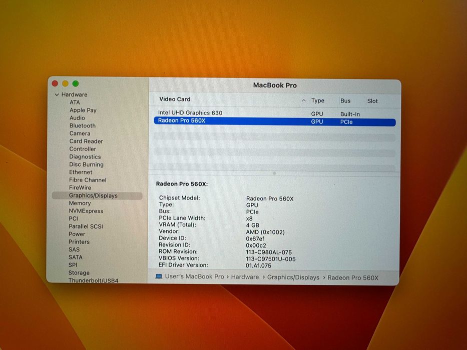 15' Core i9 Apple MacBook Pro 2019 Silver @ 32GB RAM/512GB SSD/Radeon Pro 560X 4GB/Бат 70 цик