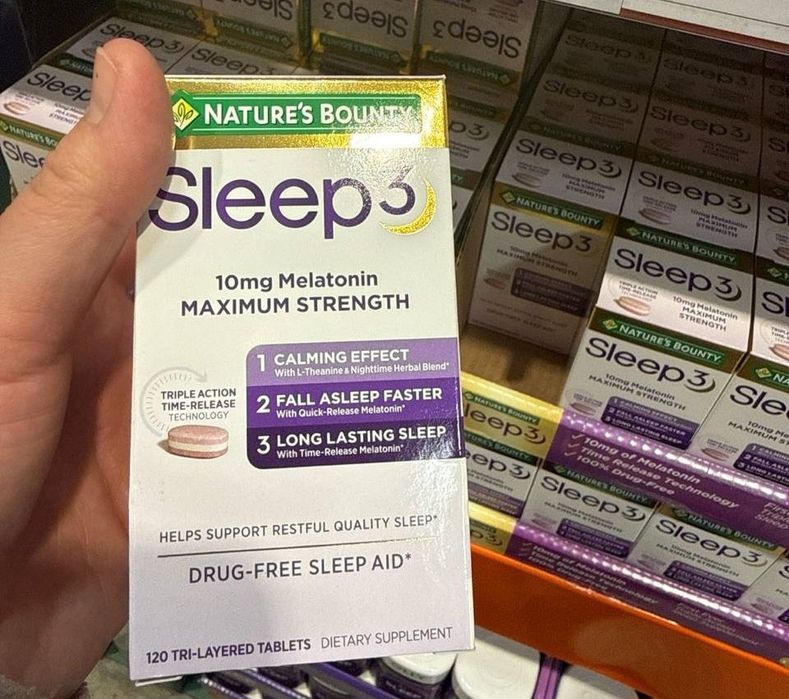 Nature’s Bounty Sleep3 Maximum Strength 10 mg Melatonin 120 таблеток
