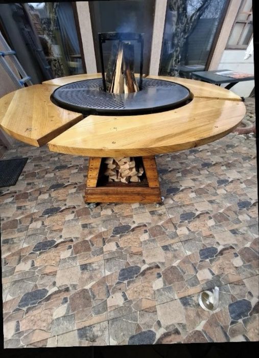 Masină de gătit cu plită si gratar/soba/friptura/pastrama