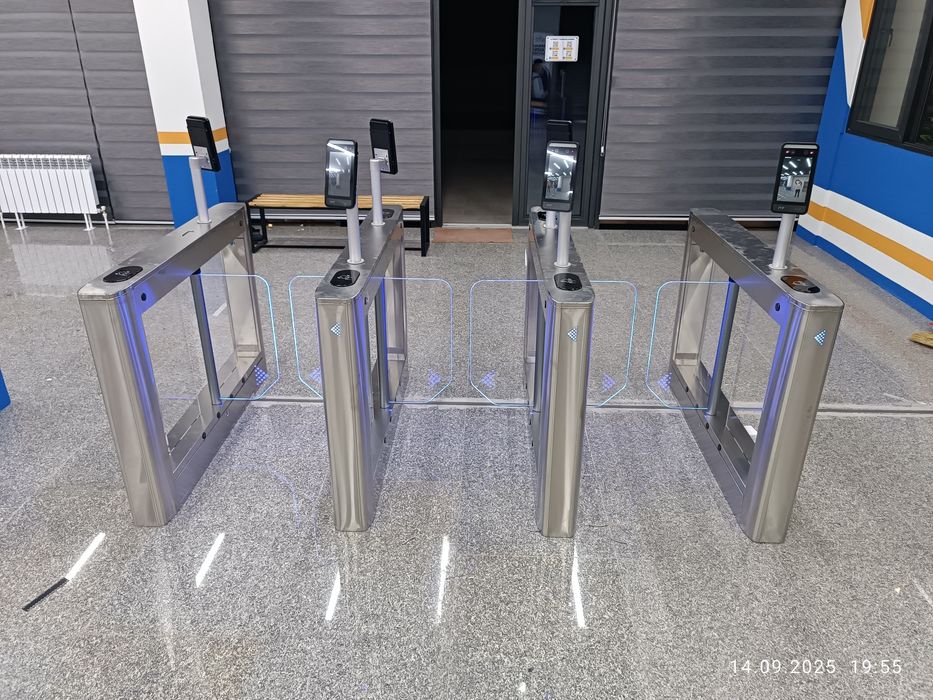 Установка, стеклянный Турникет. Установка TURNIKET  FACE ID