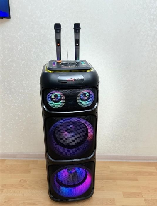 Колонка жалға беріледi 2 микрофон