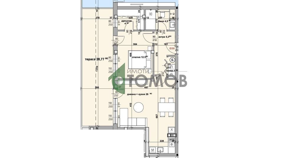 Продава се Тристаен апартамент в Стара Загора, Самара 3 - 108 кв.м за 539 €/кв.м - Снимка #1