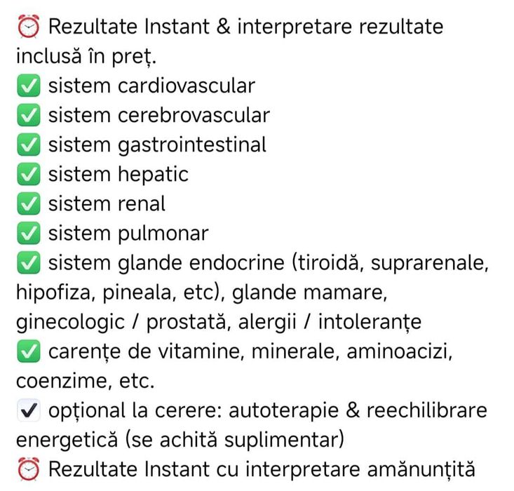 Diagnostic si Terapie cu ajutorul aparatelor de Biorezonanta