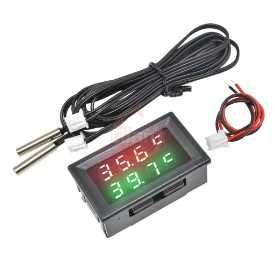 Панелен термометър -50 +110 гр с две сонди автомобил хладилник витрина