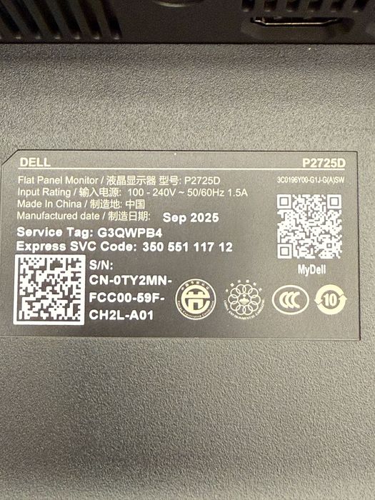 Monitor Dell Pro Plus P2725D 27” QHD IPS 100Hz, Pivot, USB Hub - ca nou