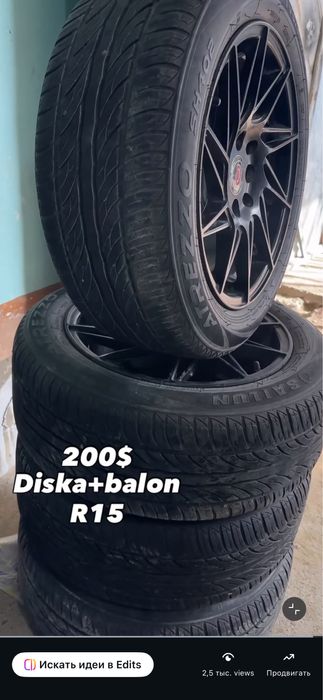 Saka diska R15 baloni bilan