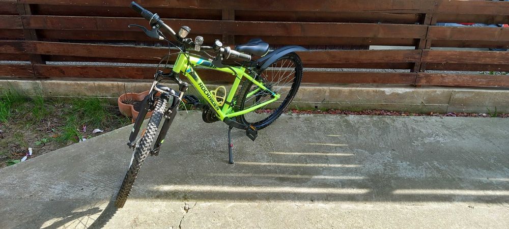 Bicicletă MTB Rockrider ST500 24" Galben Fluo Copii 9-12 ani