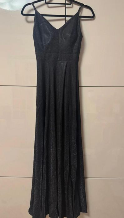Rochie banchet neagra cu sclipici