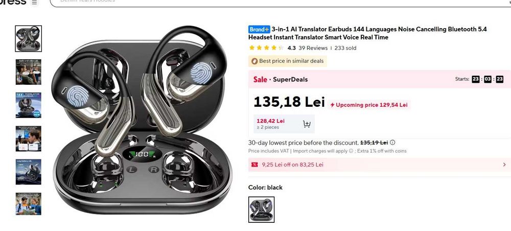 Casti wireless sport Open-Ear