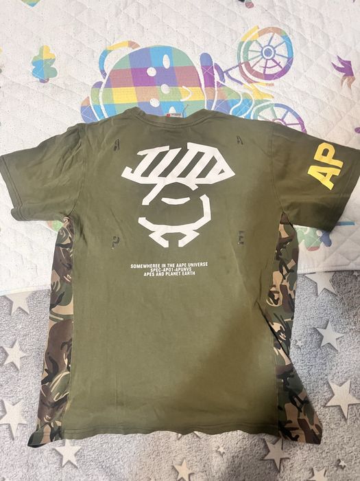 футболка aape,зеленая