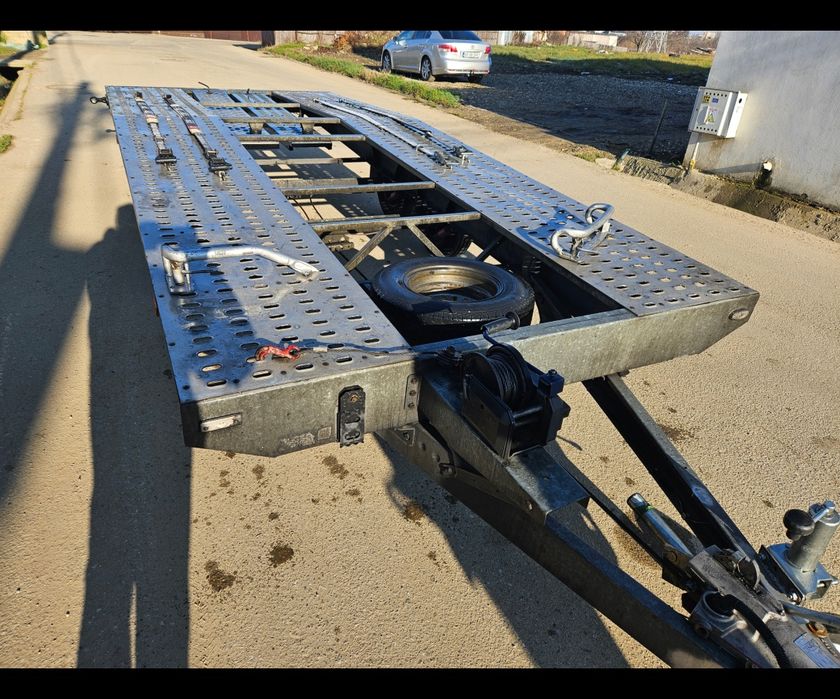 Inchirieri Inchiriere chirie platforma trailer remorca 4m,5m, 8m 2 auto 3 axe