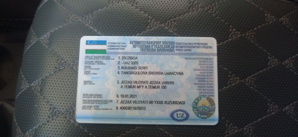 Uazik holati o'rtacha