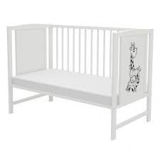 Pătuț co-sleeper lemn alb