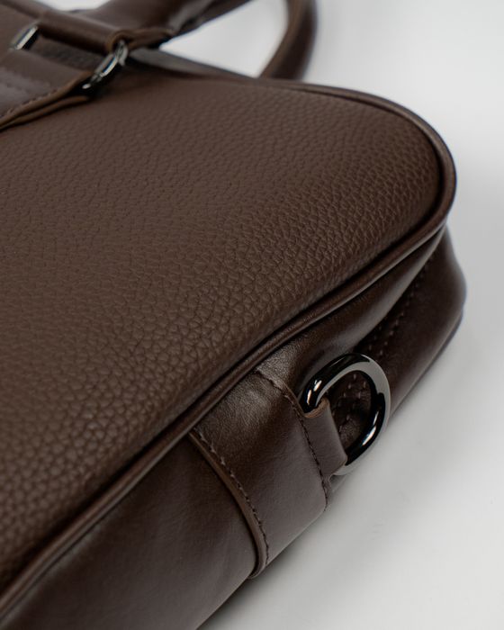 Чанта за лаптоп Teodor - кафява кожена