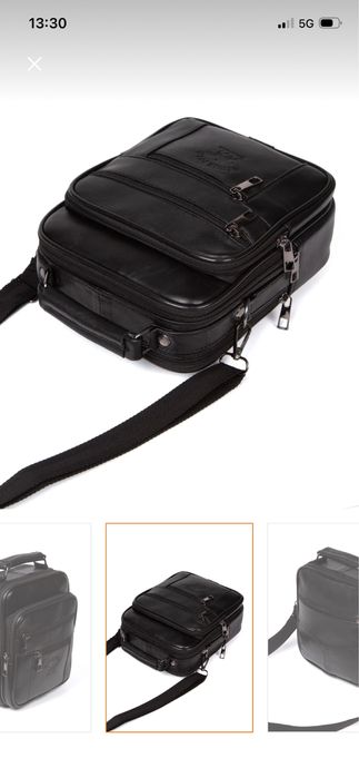 Мъжка кожена чанта Linatigers - нова, стилна и практична