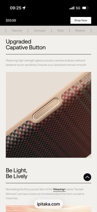 Pitaka Summa cu buton cameră Iphone 16 Pro