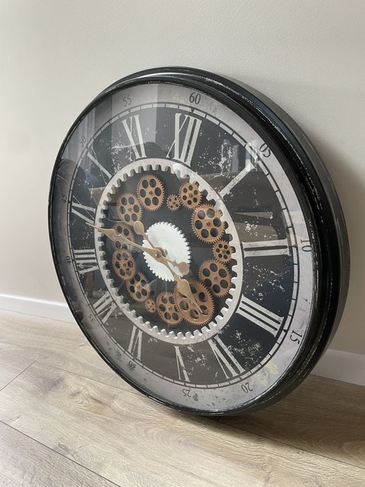 Ceas de perete cu roti dintate mobile, 70 cm