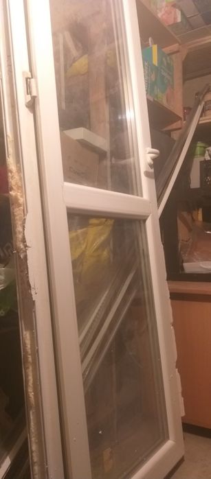 Бяла PVC врата размер 69 × 223 см