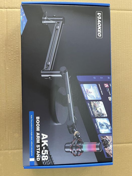 Brat stativ de microfon Aokeo Ak-58,profil redus, pt studio,sigilat