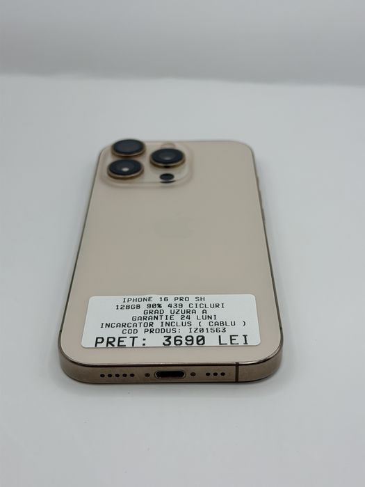 Iphone 16 Pro 128GB 90% Garantie Rate BuyBack - zonemag.ro