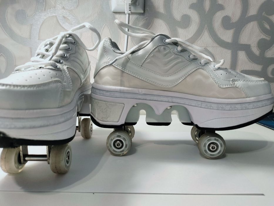 Роликовые кроссовки 4 PRO ROLLER белый 38