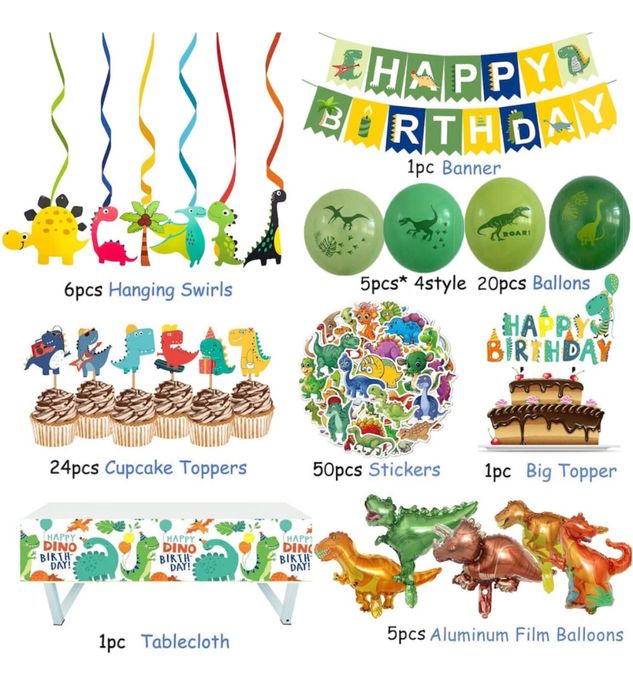 Set aniversar Dinozauri 115 piese+ 15 bonus