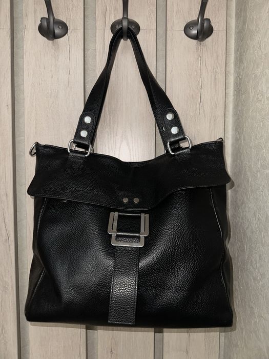 сумка из натуральной кожи чёрная