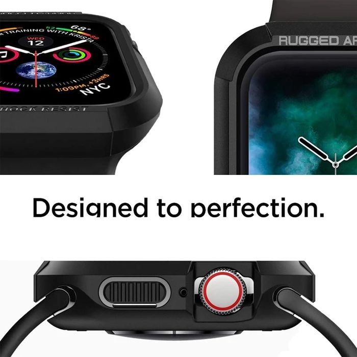 Удароустойчив Кейс Протектор за Apple Watch 7 6 5 SE 40 41 44 45mm 3D