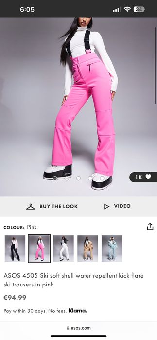 Pantaloni ski Asos noi xxs-xs