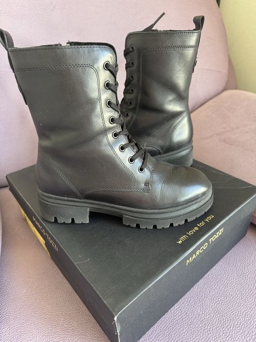 зимние ботинки б/у 36/36,5 размер, Marco Tozzi