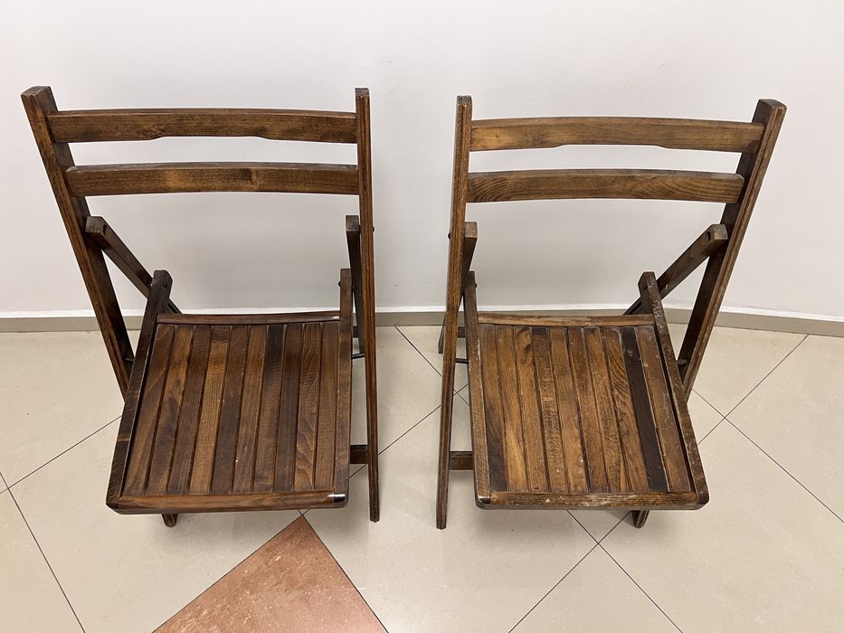 Сгъваеми стола от масивен бук, 2 броя