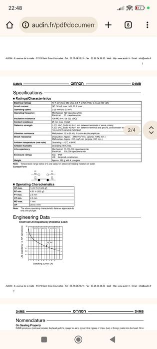 Краен изключвател OMRON D4MB-441G
• Tun: MexaHnyeH KpaeH M3KJIOYBaTen