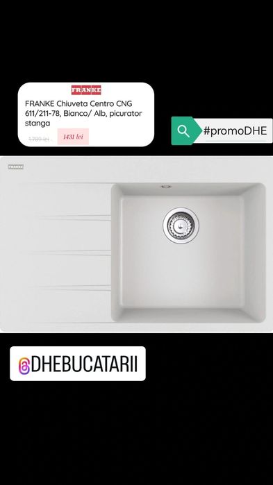 Chiuvetă / hota  bucatarie FRANKE