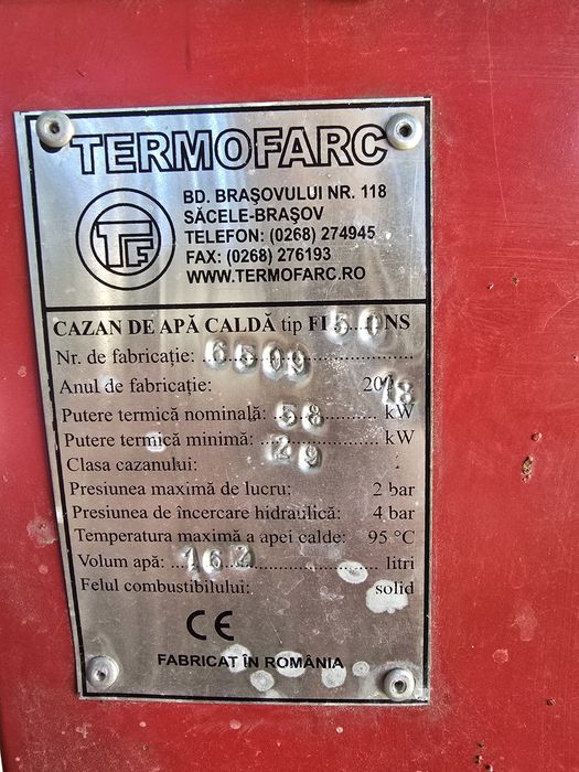 Centrală  TERMOFARC – 58 kW