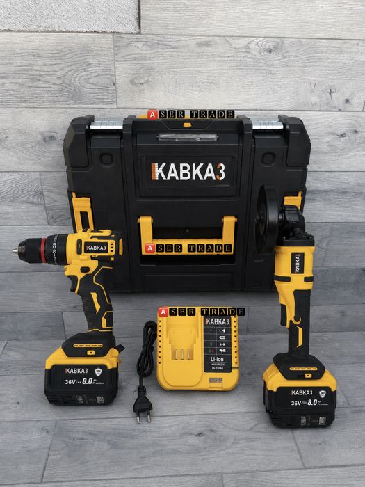 Комплект Акумулаторен винтоверт/Акумулаторен ъглошлайф KABKA3 36V