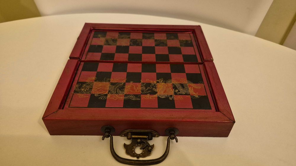 Sah tabla joc strategie colectie hand made in Laos Asia China dragon