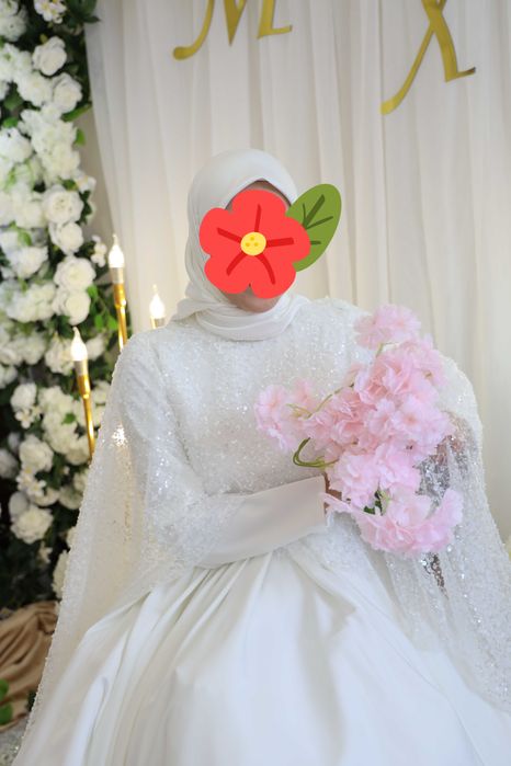 Hijoblilar uchun Kelin Ko'ylak S-M-L standart razmer